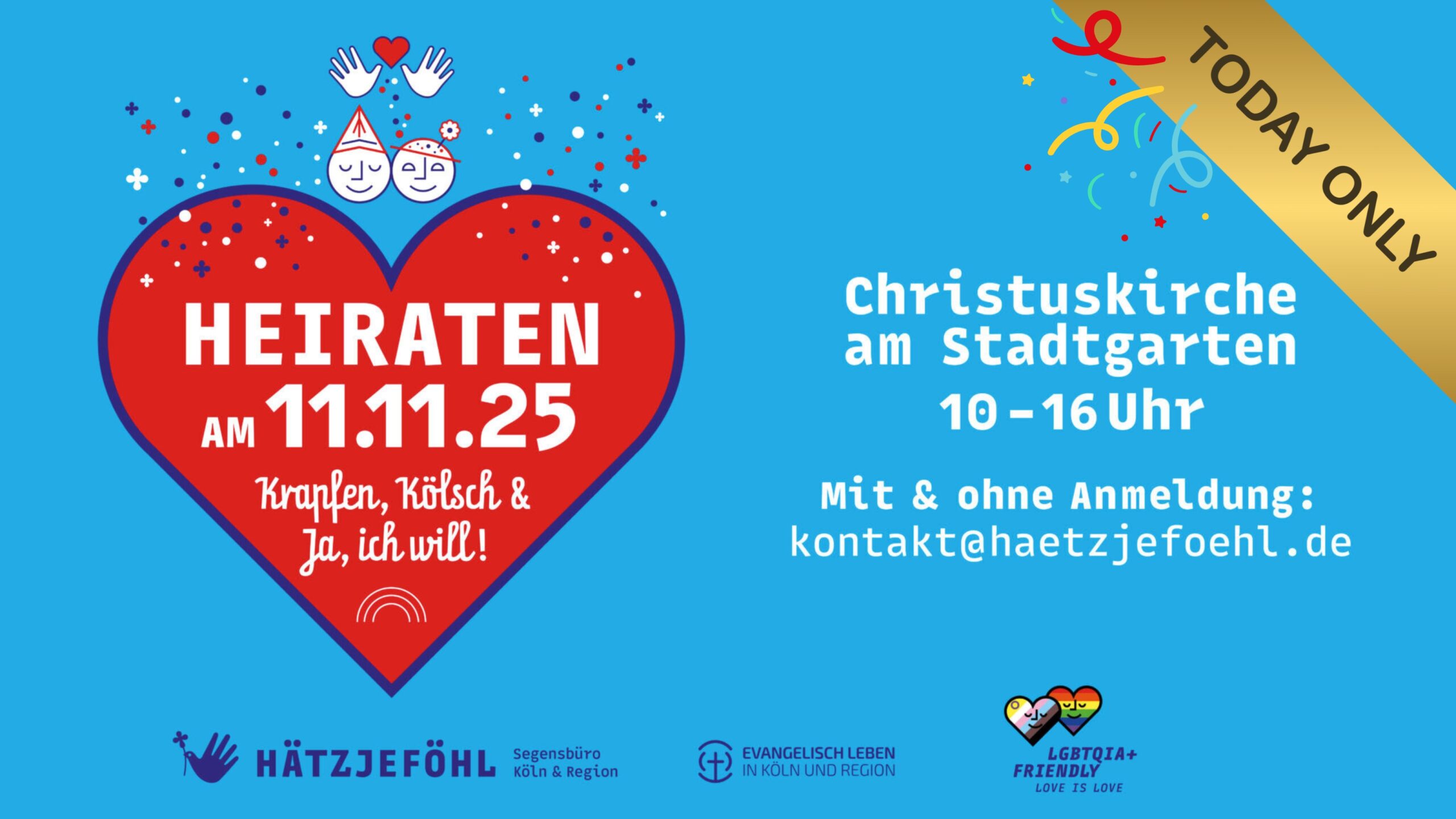 Mehr über den Artikel erfahren Alaaf und Amen! Heute mit Gottes Segen heiraten