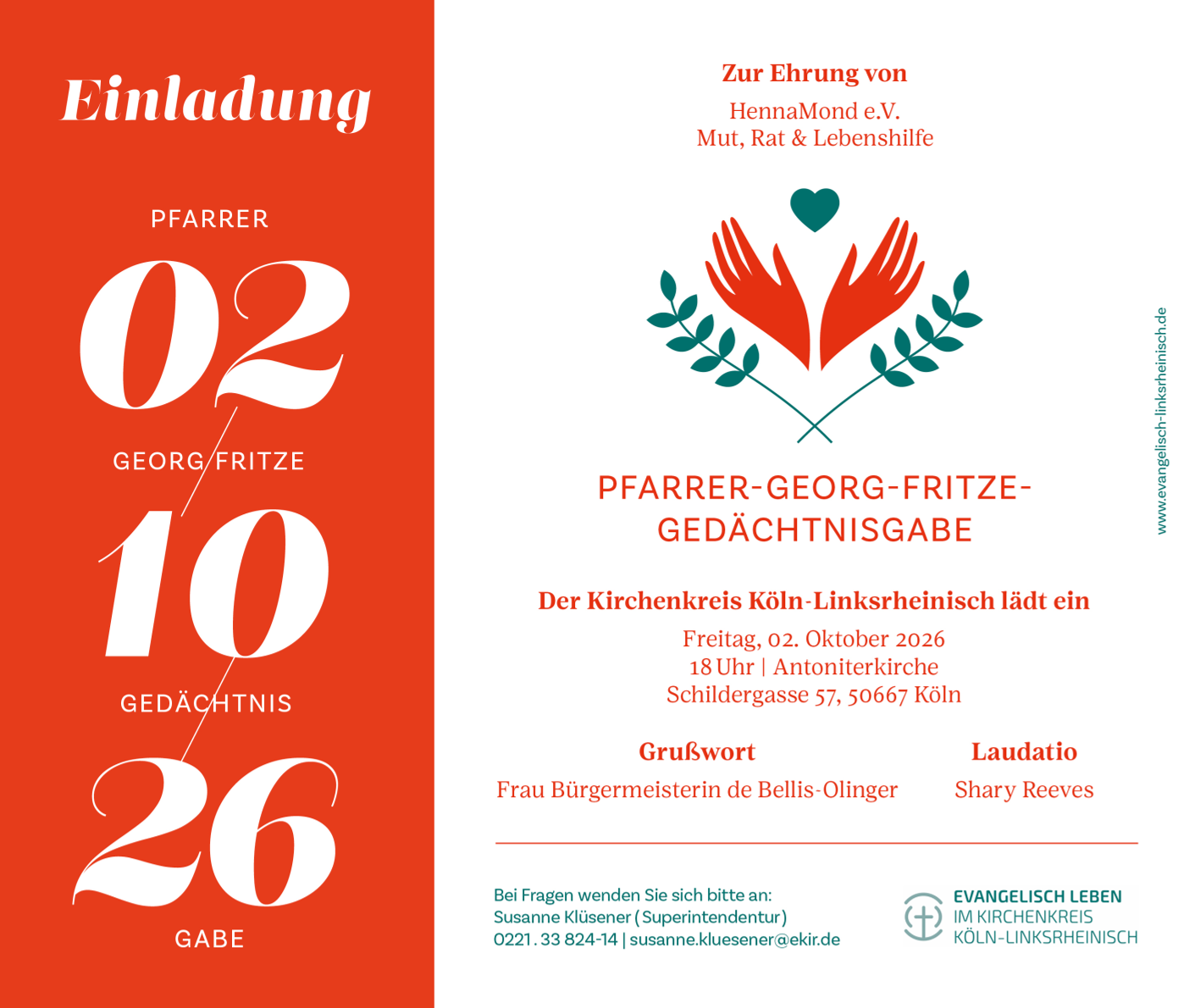Mehr über den Artikel erfahren Vergabe der Georg-Fritze-Gedächtnisgabe an Hennamond e.V.